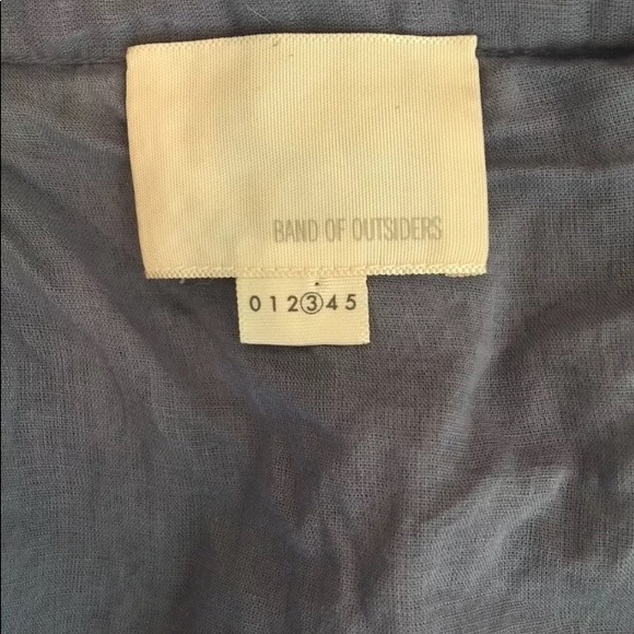 Band of Outsiders Chambray embroidery  mini skirt - Picture 6 of 7